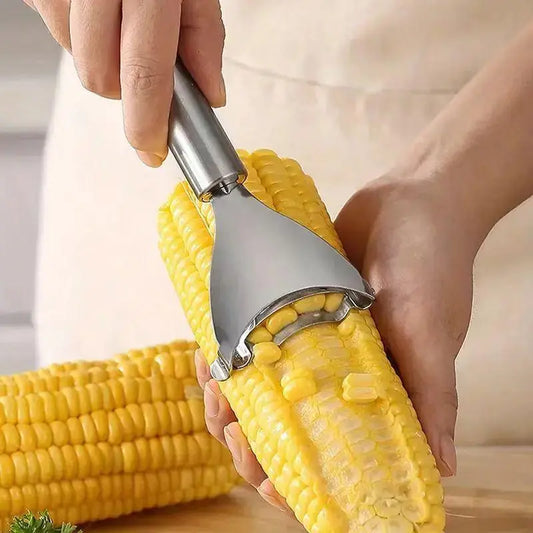 Stainless Steel Corn Peeler, 1 Count Corn Stripper, Corn Peeling Tool, Corn Stripper Tool, Kitchen Gadgets, Camping Kitchenware, Lightweight Blade