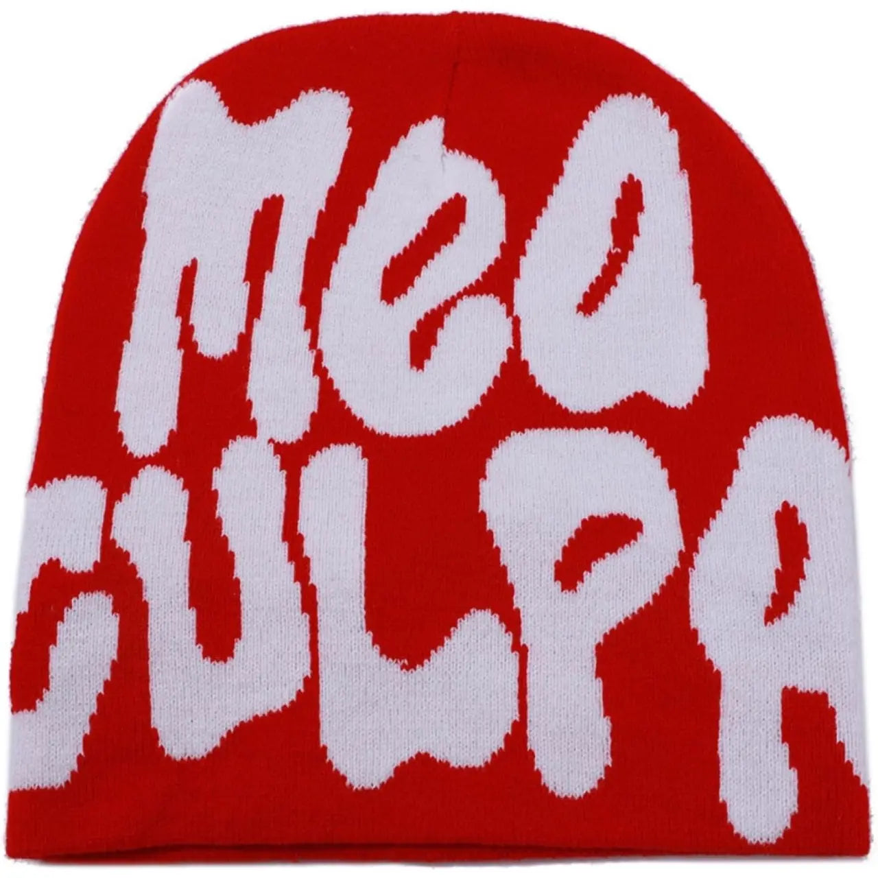 Y2K Beanie Hat Acrylic Knit Skull Cap Mea Culpa Graphic Design Winter Warm Beanies for Women Men