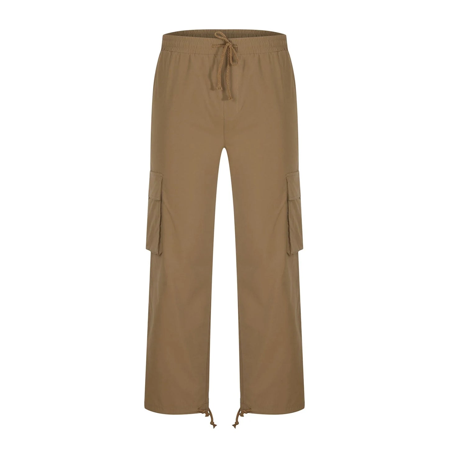 Pantalones Cargo Para Hombre De Ajuste Relajado Casual Ajustados Para Playa Trabajo Streetwear Caqui Holgados Con Bolsillos Con Zíper