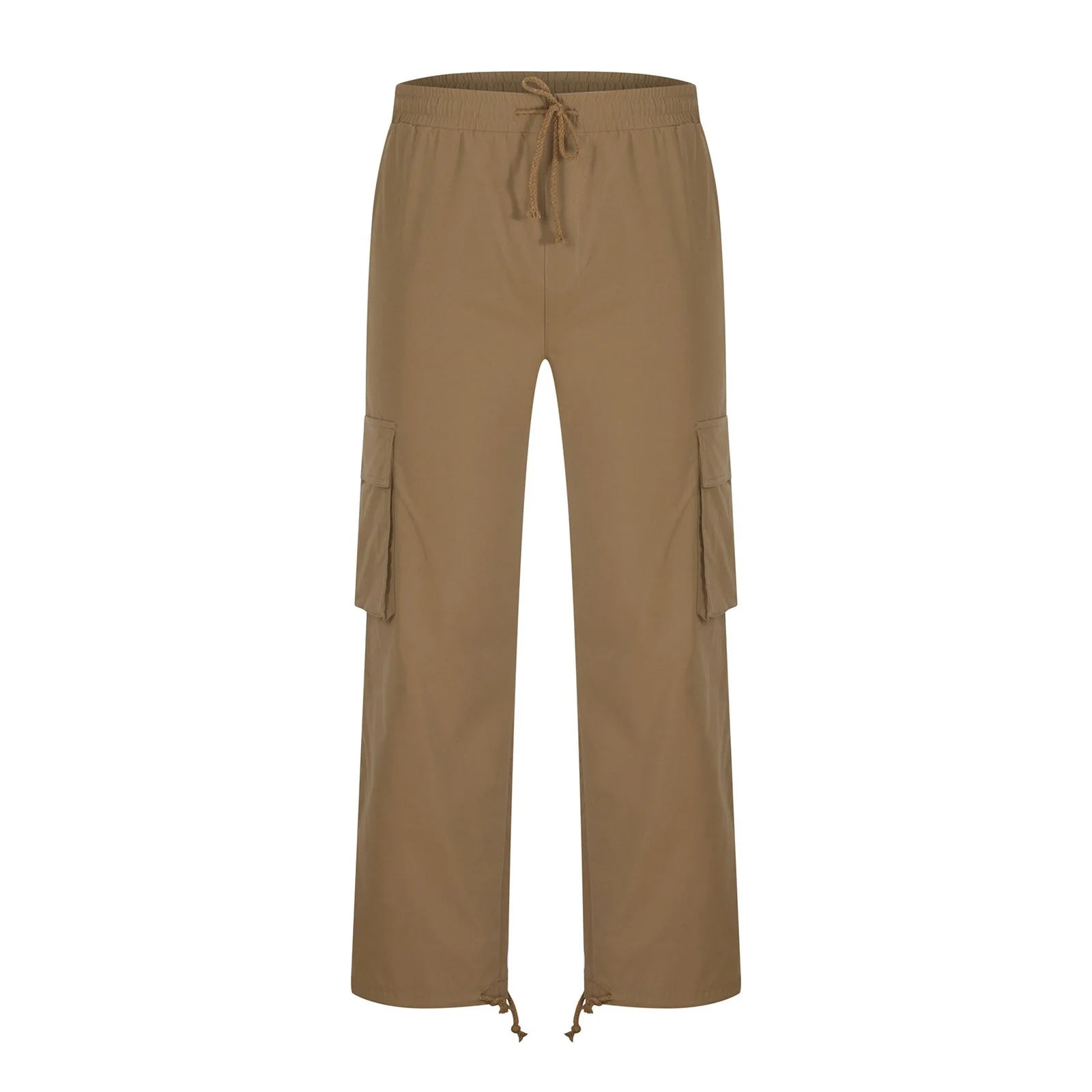 Pantalones Cargo Para Hombre De Ajuste Relajado Casual Ajustados Para Playa Trabajo Streetwear Caqui Holgados Con Bolsillos Con Zíper